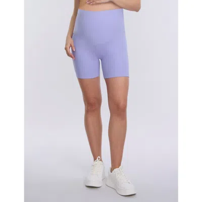 Motherhood Maternity Over The Belly 6 1/2" Maternity Biker Short In Sweet Lavender