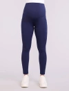 Motherhood Maternity Over The Belly Side Pocket Active Maternity Leggings In Blue