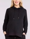 Motherhood Maternity Relaxed Fit Tunic Maternity Hoodie In Black