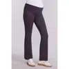 Motherhood Maternity Roll Over Waistband Flare Legging In Black