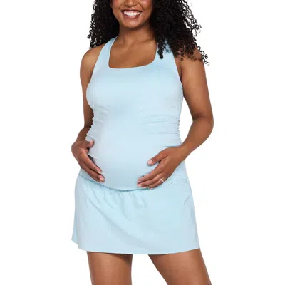 Motherhood Maternity Scoop Neck Racerback Active Tank With Support In Blue