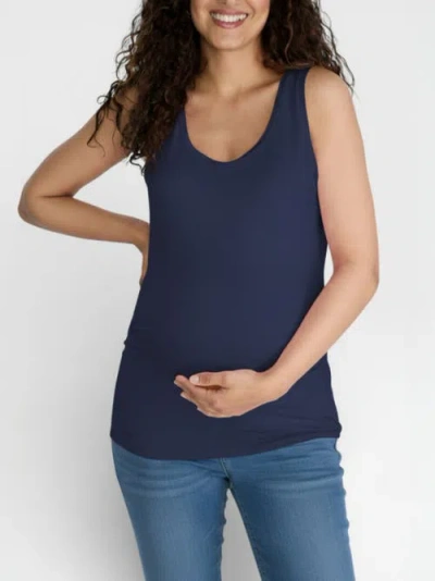 Motherhood Maternity Scoop Neck Side-ruched Maternity Tank Top In Multi