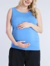Motherhood Maternity Scoop Neck Side-ruched Maternity Tank Top In Provence