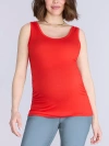 Motherhood Maternity Scoop Neck Side-ruched Maternity Tank Top In Red