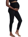 Motherhood Maternity Secret Fit Over The Belly Coated Full Length Legging In Black/black