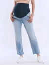 Motherhood Maternity Secret Fit Over The Belly Slim Straight Leg Jeans In Light Wash