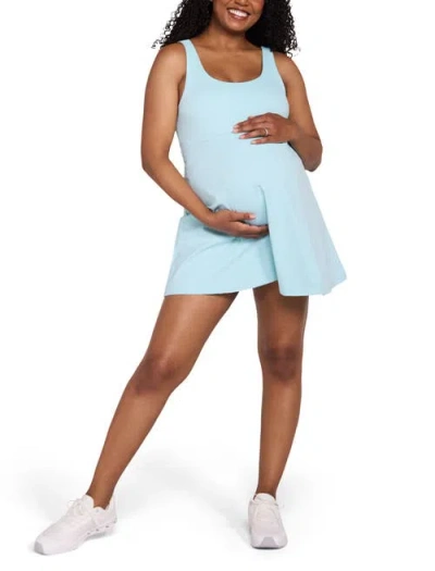 Motherhood Maternity Sleeveless Active Dress With Shorts In Blue