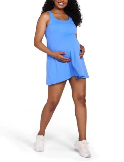 Motherhood Maternity Sleeveless Active Dress With Shorts In Blue
