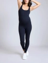 Motherhood Maternity Sleeveless Active Maternity Unitard In Black