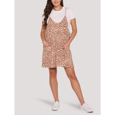 Motherhood Maternity Sleeveless Relaxed Fit Dress Romper In Brown
