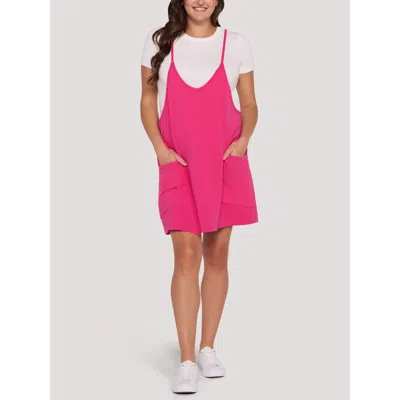 Motherhood Maternity Sleeveless Relaxed Fit Dress Romper In Pink