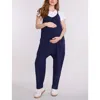 Motherhood Maternity Sleeveless Relaxed Fit Maternity Jumpsuit In Blue
