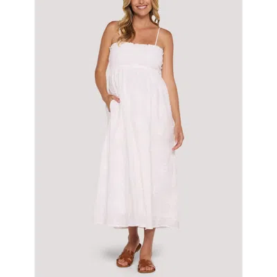 Motherhood Maternity Smocked Maxi Dress With Removable Straps In Multi