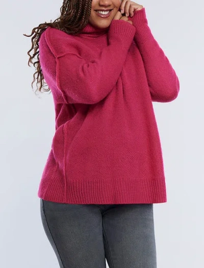 Motherhood Maternity Turtleneck Long Sleeve Knit Maternity Sweater In Cabaret