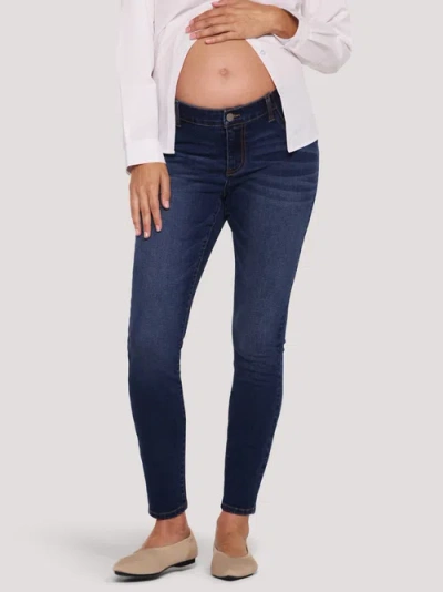 Motherhood Maternity Under The Belly Ankle Skinny Jeans In Blue