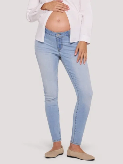 Motherhood Maternity Under The Belly Ankle Skinny Jeans In Blue