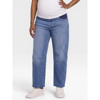 Motherhood Maternity Under The Belly Dart Barrel Leg Jean In Blue