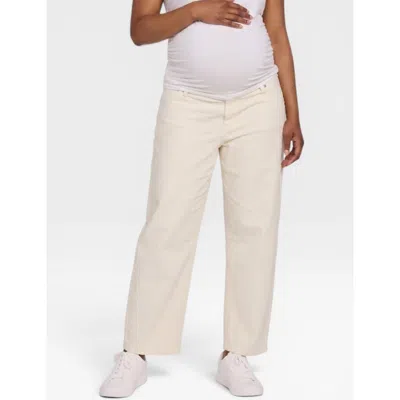 Motherhood Maternity Under The Belly Dart Barrel Leg Jean In White