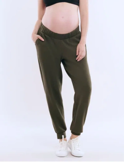 Motherhood Maternity Under The Belly Side Pockets Scuba Jogger In Deep Depths
