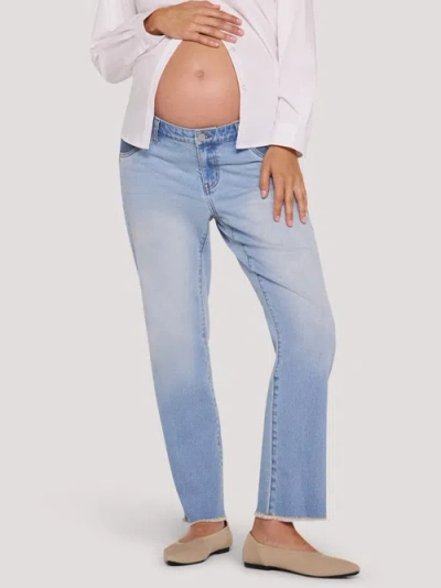 Motherhood Maternity Under The Belly Slim Straight Leg Jeans In Blue