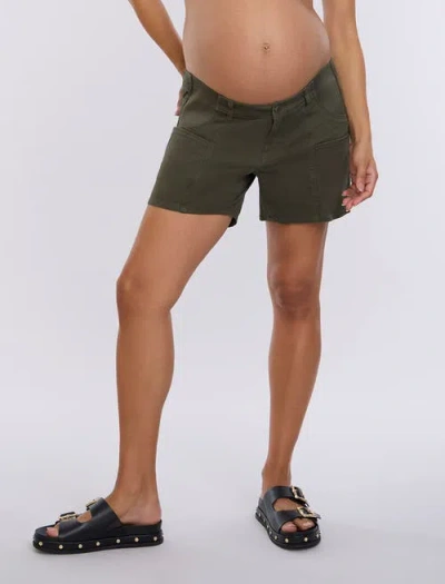 Motherhood Maternity Under The Belly Utility Maternity Short In Deep Depths