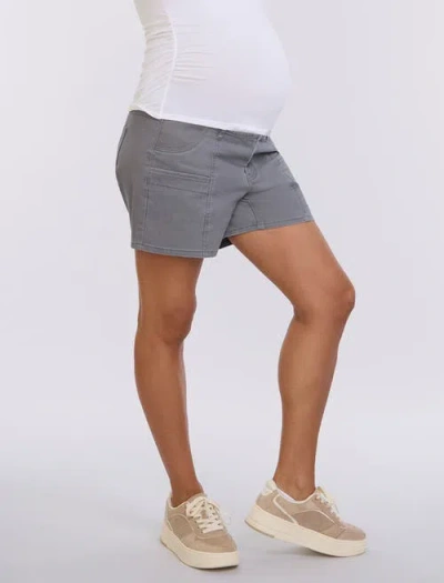 Motherhood Maternity Under The Belly Utility Maternity Short In Quiet Shade