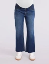 Motherhood Maternity Under The Belly Wide Leg Crop Jeans In Blue