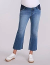 Motherhood Maternity Under The Belly Wide Leg Crop Jeans In Blue