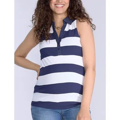 Motherhood Maternity V-neck Sleeveless Polo Top