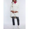 Motherhood Maternity Woven Full-zip Long Sleeve Quilted Puffer Jacket In Winter White