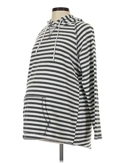 Pre-owned Motherhood Pullover Hoodie In Gray