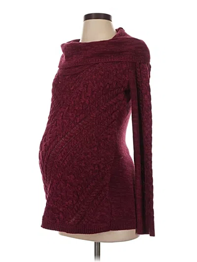 Pre-owned Motherhood Pullover Sweater In Burgundy