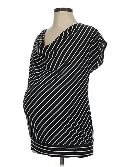 Pre-owned Motherhood Short Sleeve Top Black One Shoulder Neckline Tops