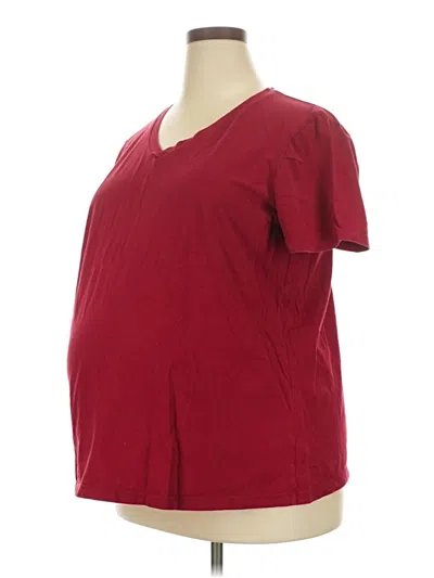 Pre-owned Motherhood Short Sleeve T-shirt In Burgundy