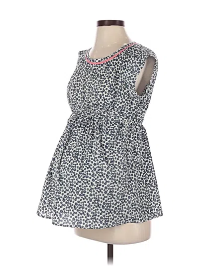 Pre-owned Motherhood Sleeveless Blouse In Blue
