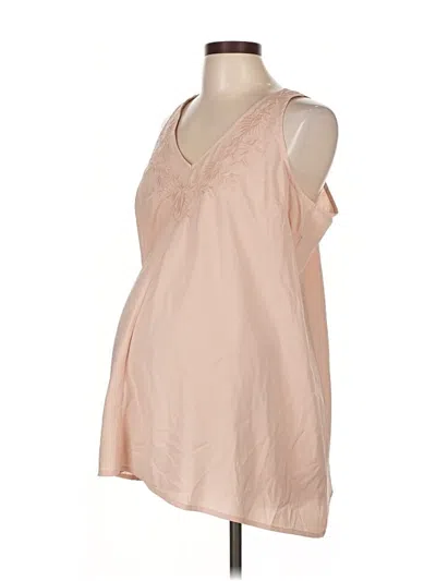 Pre-owned Motherhood Sleeveless Blouse In Brown