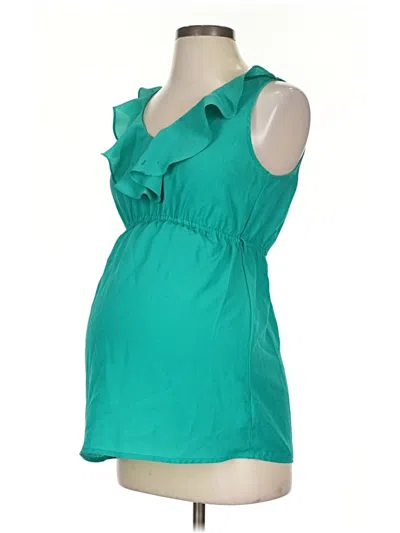 Pre-owned Motherhood Sleeveless Blouse In Teal