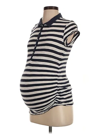 Pre-owned Motherhood Sleeveless Polo Shirt In Ivory
