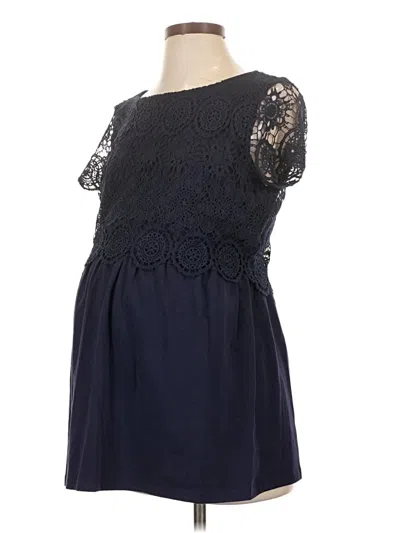 Pre-owned Motherhood Sleeveless Top Blue Strapless Neckline Tops