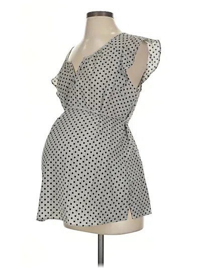 Pre-owned Motherhood Sleeveless Top Gray Sweetheart Neckline Tops