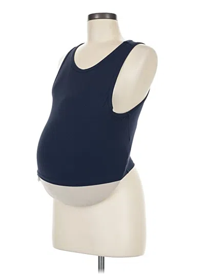 Pre-owned Motherhood Tank Top Blue Strapless Neckline Tops