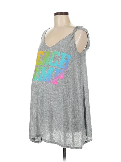 Pre-owned Motherhood Tank Top Gray Halter Neckline Tops