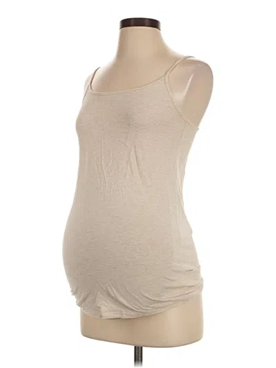 Pre-owned Motherhood Tank Top Tan Strapless Neckline Tops