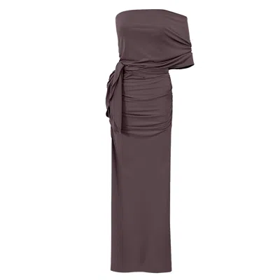 Motional Muse Women's Grey / Brown Gina Dress - Mocha Mousse