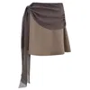 Motional Muse Women's Grey / Brown Robbie Skirt - Mocha Mousse