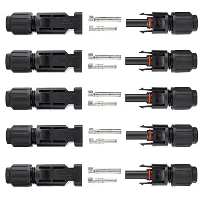 Motionor 100pairs Male Female Solar Cable Connectors For Diy Solar Panel Us In Black