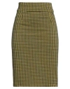 Motivi Woman Midi Skirt Yellow Size 6 Polyester, Viscose, Elastane In Yellow