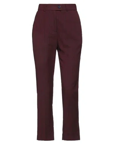 Motivi Woman Pants Plum Size 0 Polyester, Viscose, Cotton