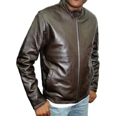 Pre-owned Moto Knoles & Carter Men's  Leather Jacket In Black