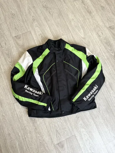 Pre-owned Moto X Racing Vintage Kawasaki Moto Jacket 90's In Black